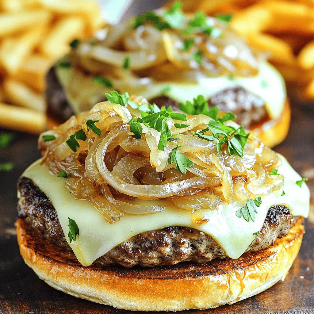 French Onion Soup Burgers Flavorful and Savory Treat
