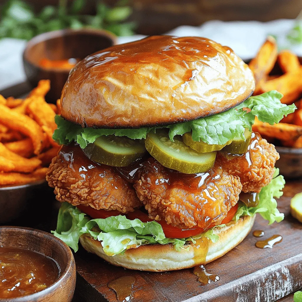 The sticky crispy kipburger shines with simple yet flavorful ingredients. You need juicy chicken thighs for the best taste. Chicken thighs stay moist and tender, making them perfect for this dish.