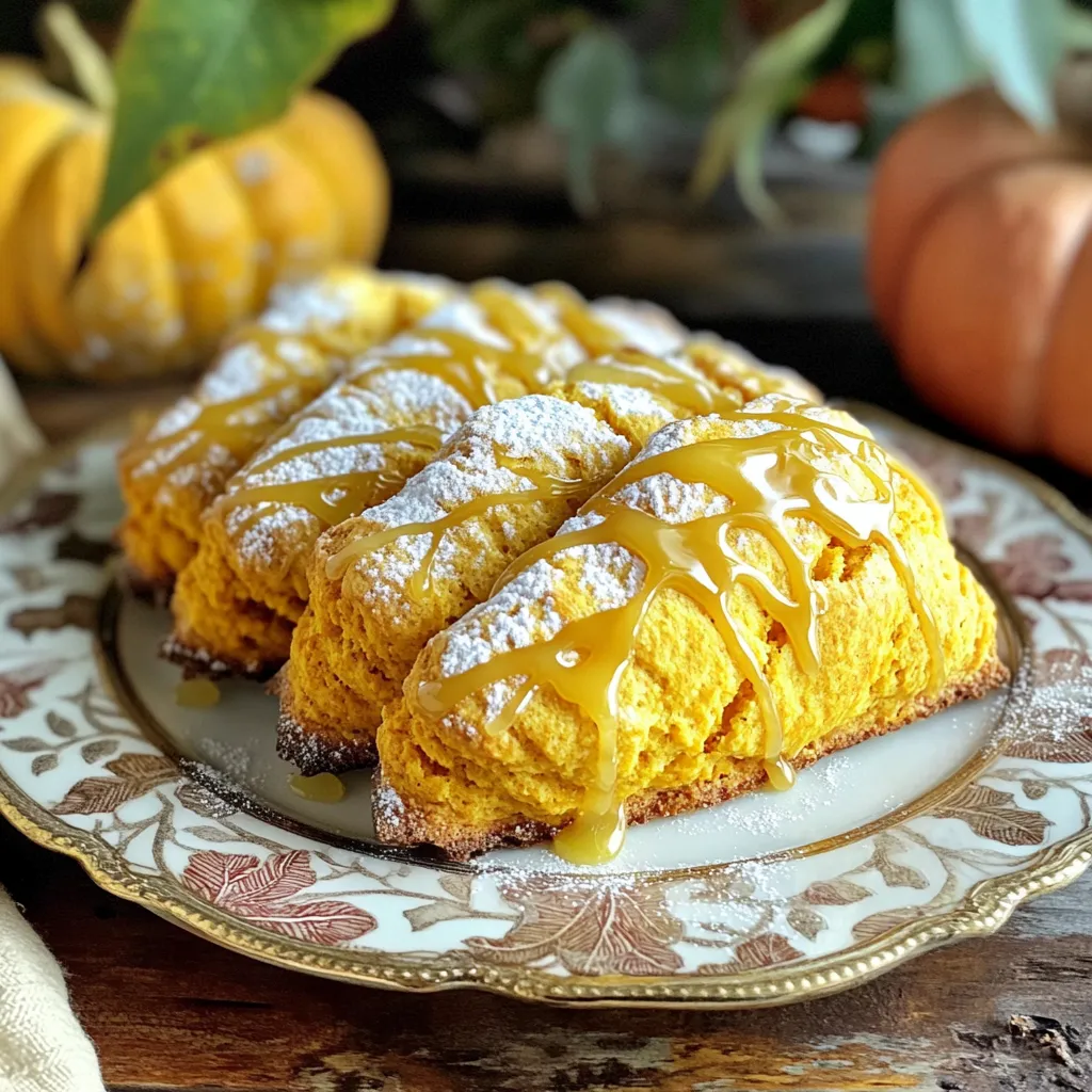 Maple Glazed Pumpkin Scones Tasty Fall Treat