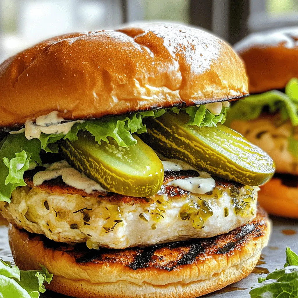 Pickle Ranch Chicken Burgers Flavorful and Simple Meal