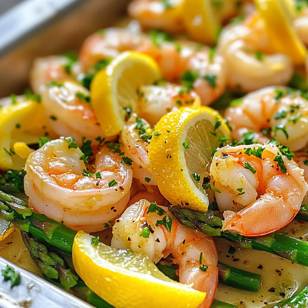 Lemon Garlic Shrimp with Asparagus Easy Dinner Recipe