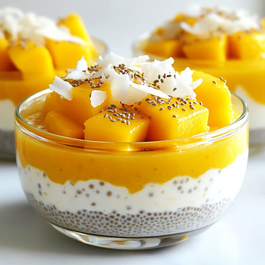 Mango Coconut Chia Pudding Refreshing Healthy Treat
