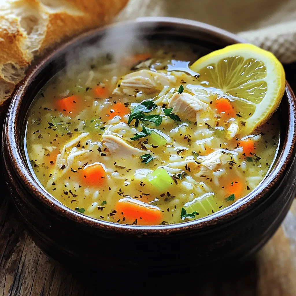 Savory Chicken Lemon Rice Soup Easy and Comforting Treat