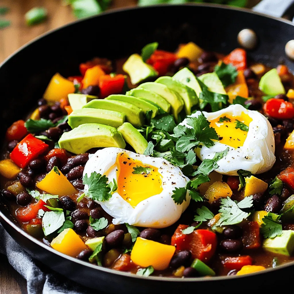 To make a great breakfast chili, you need simple, fresh ingredients. Start with black beans and diced tomatoes from a can. These give your chili a hearty base. Next, add a bell pepper; red or yellow works well. Diced onion and minced garlic bring a punch of flavor. Cumin, smoked paprika, and chili powder add warmth and depth. These spices make your dish exciting. You can find them in any spice aisle.