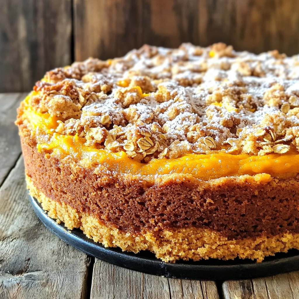 Bakery-Style Pumpkin Streusel Coffee Cake Delight