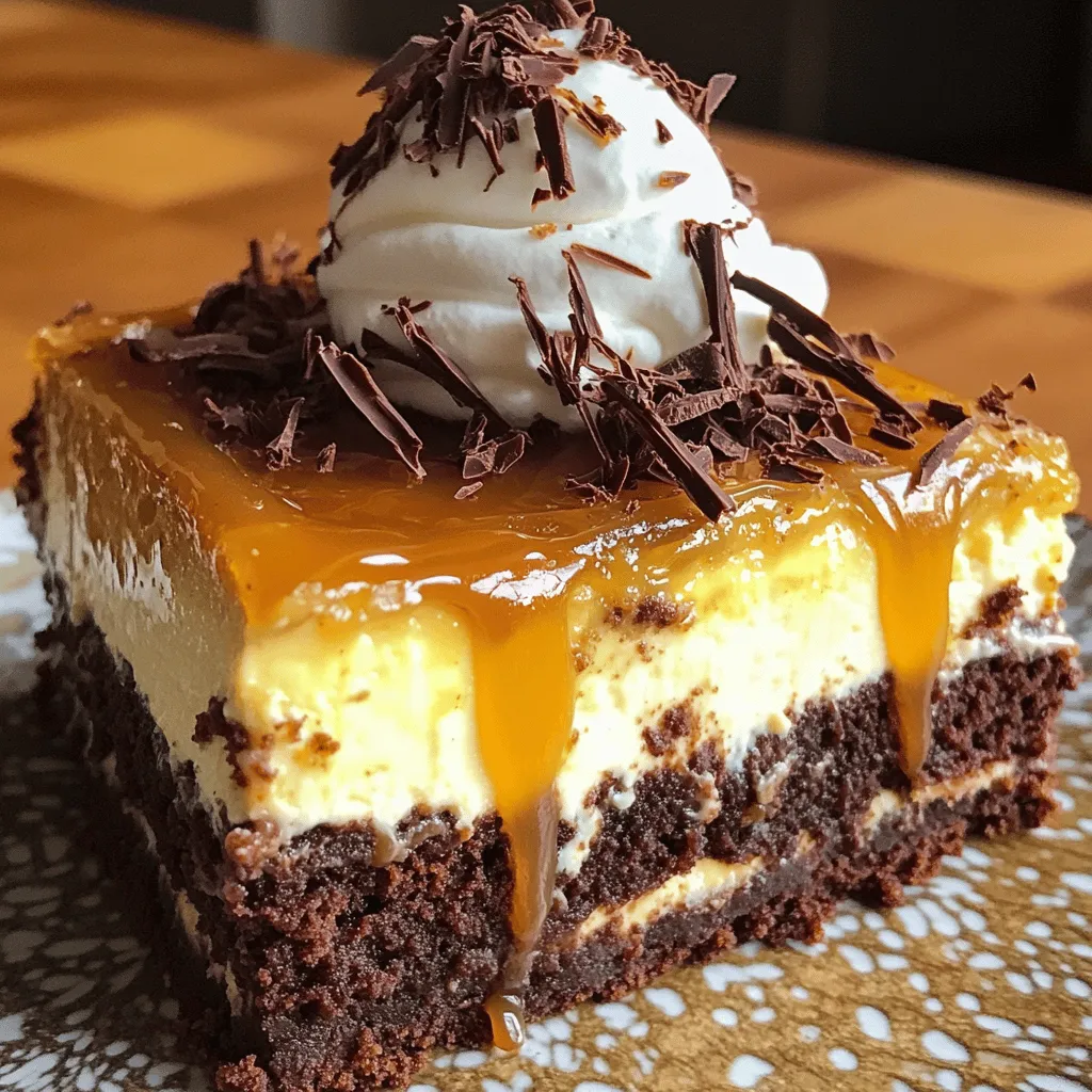 Irresistible Caramel Brownie Cheesecake Delight