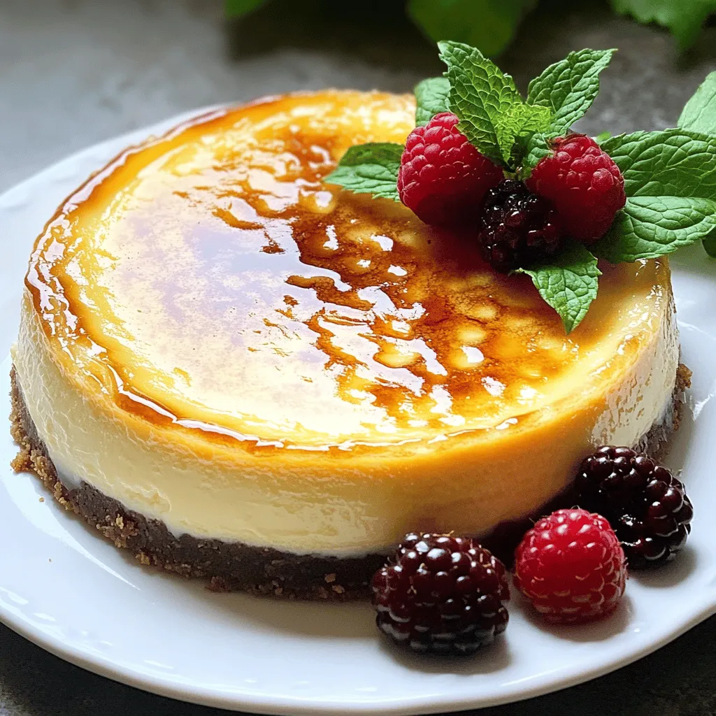 - 1 ½ cups graham cracker crumbs - ¼ cup granulated sugar - ½ cup unsalted butter, melted - 16 oz cream cheese, softened - 1 cup granulated sugar - 3 large eggs - ½ cup sour cream