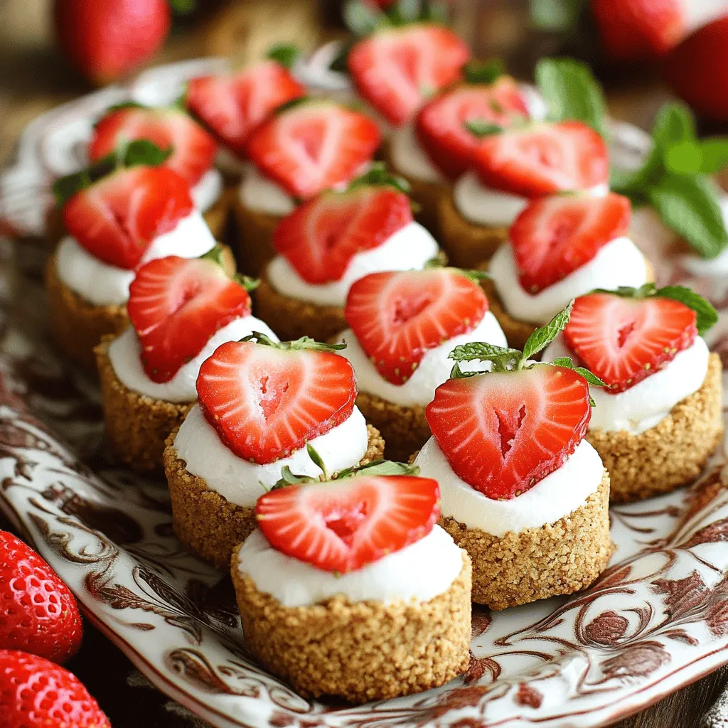 - 1 cup fresh strawberries, hulled and sliced - 8 oz cream cheese, softened - 1/2 cup powdered sugar