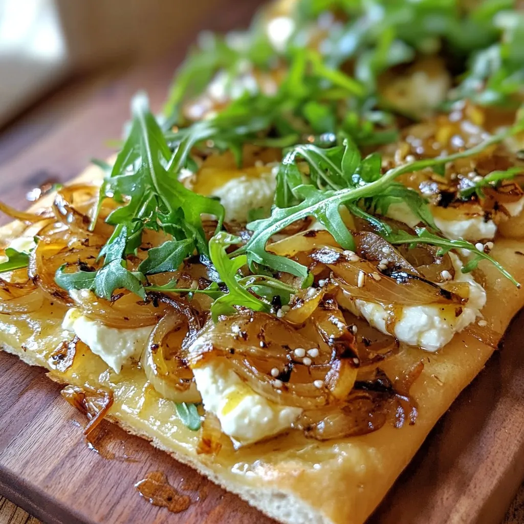 Goat Cheese Caramelized Onion Flatbread Delight