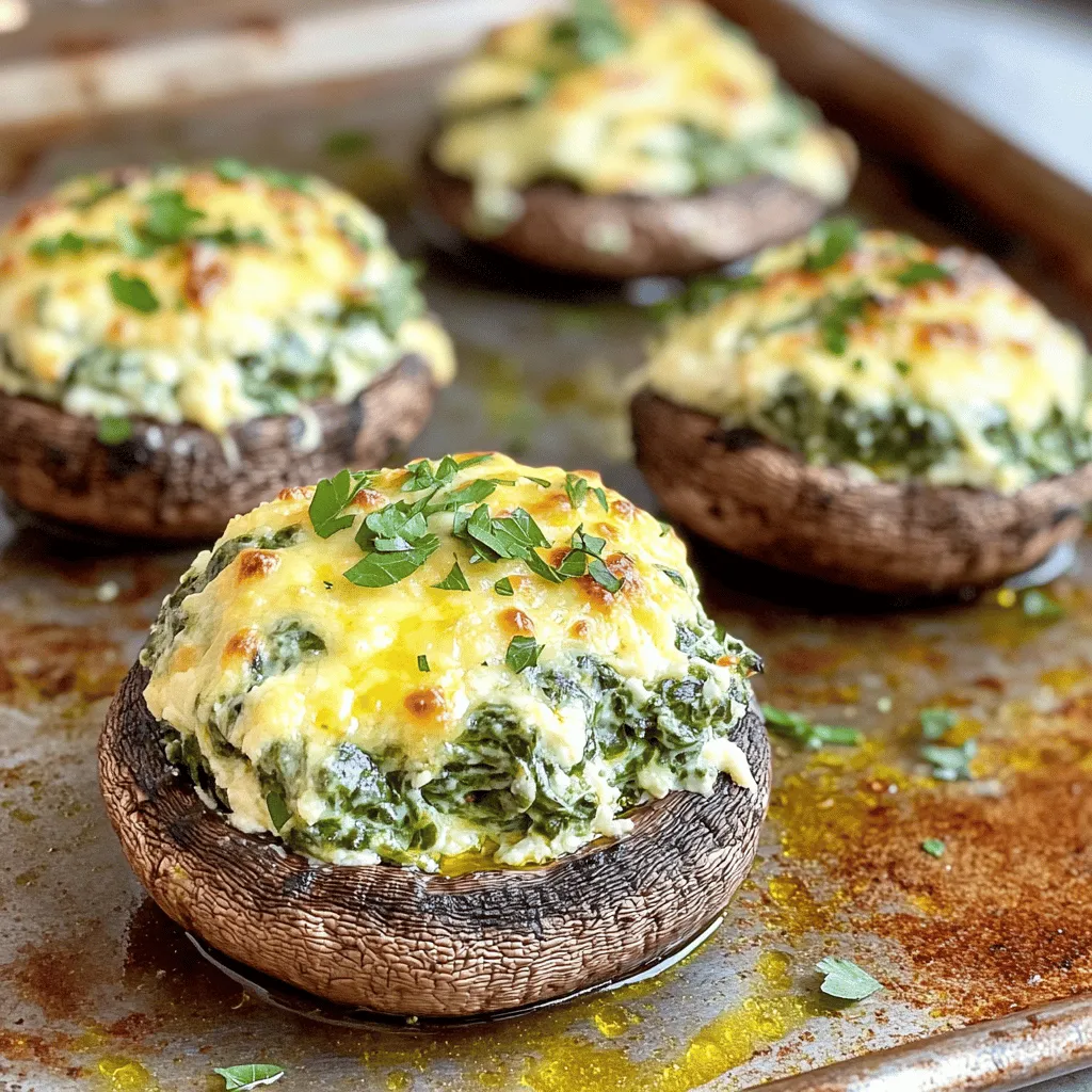 Cheesy Spinach Stuffed Mushrooms Flavorful and Fun