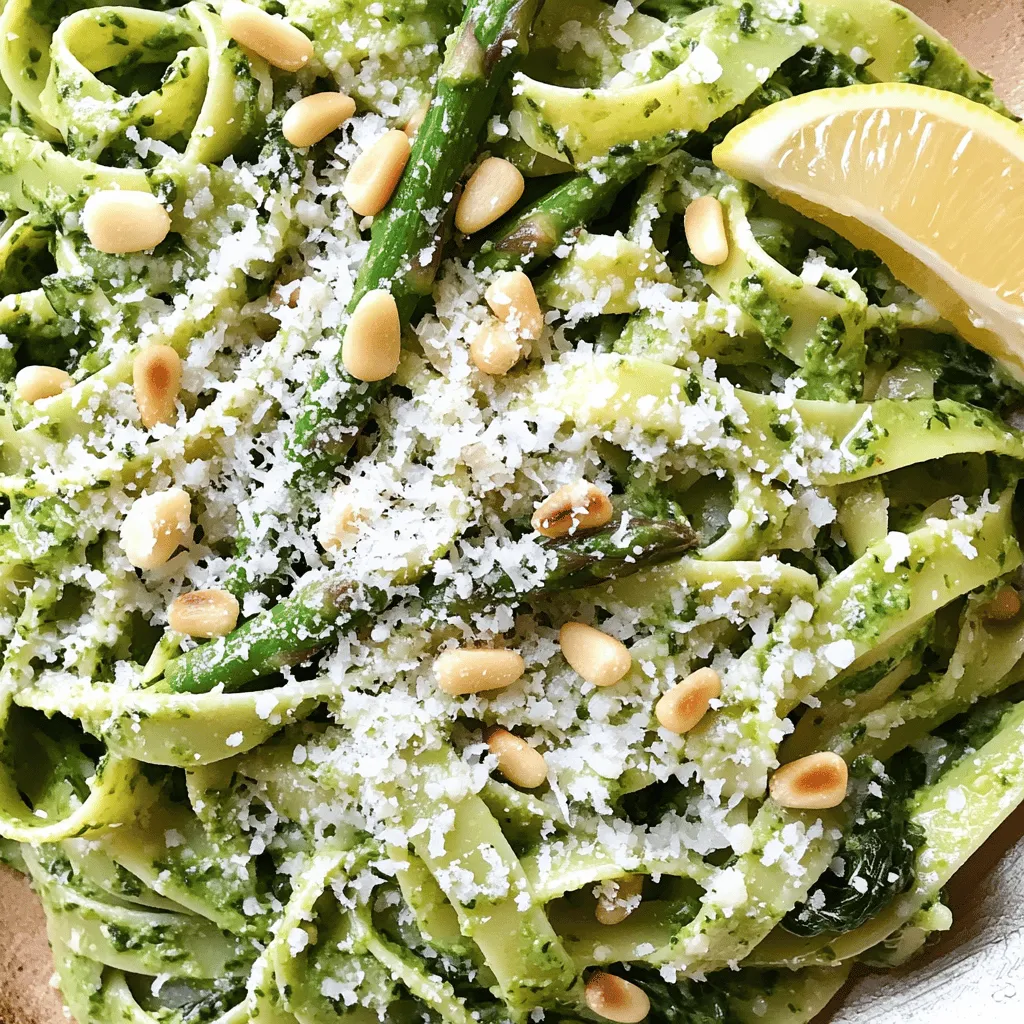Pasta with Spinach and Asparagus Vibrant and Tasty Dish