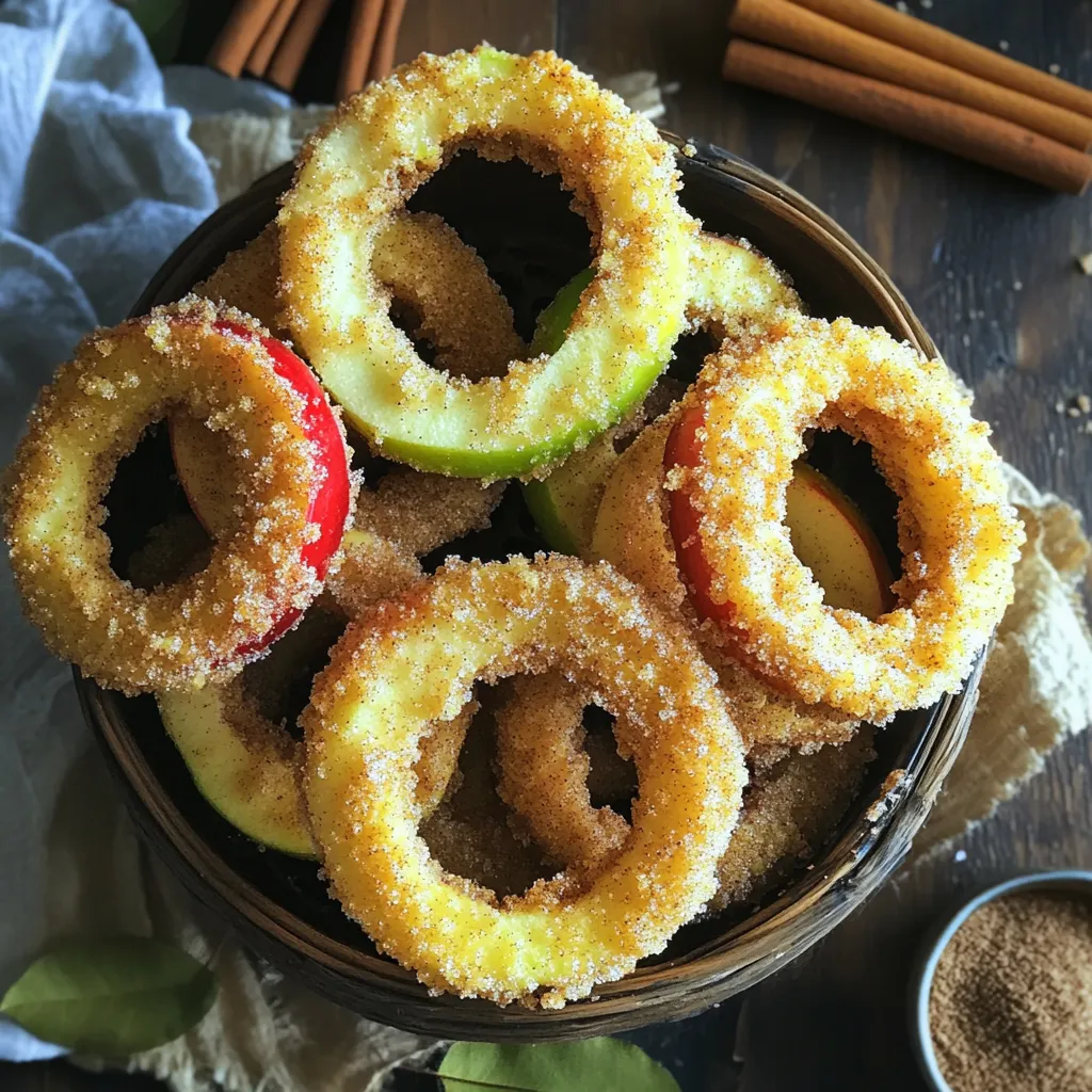 Air Fryer Cinnamon Sugar Apple Rings Delightfully Crunchy