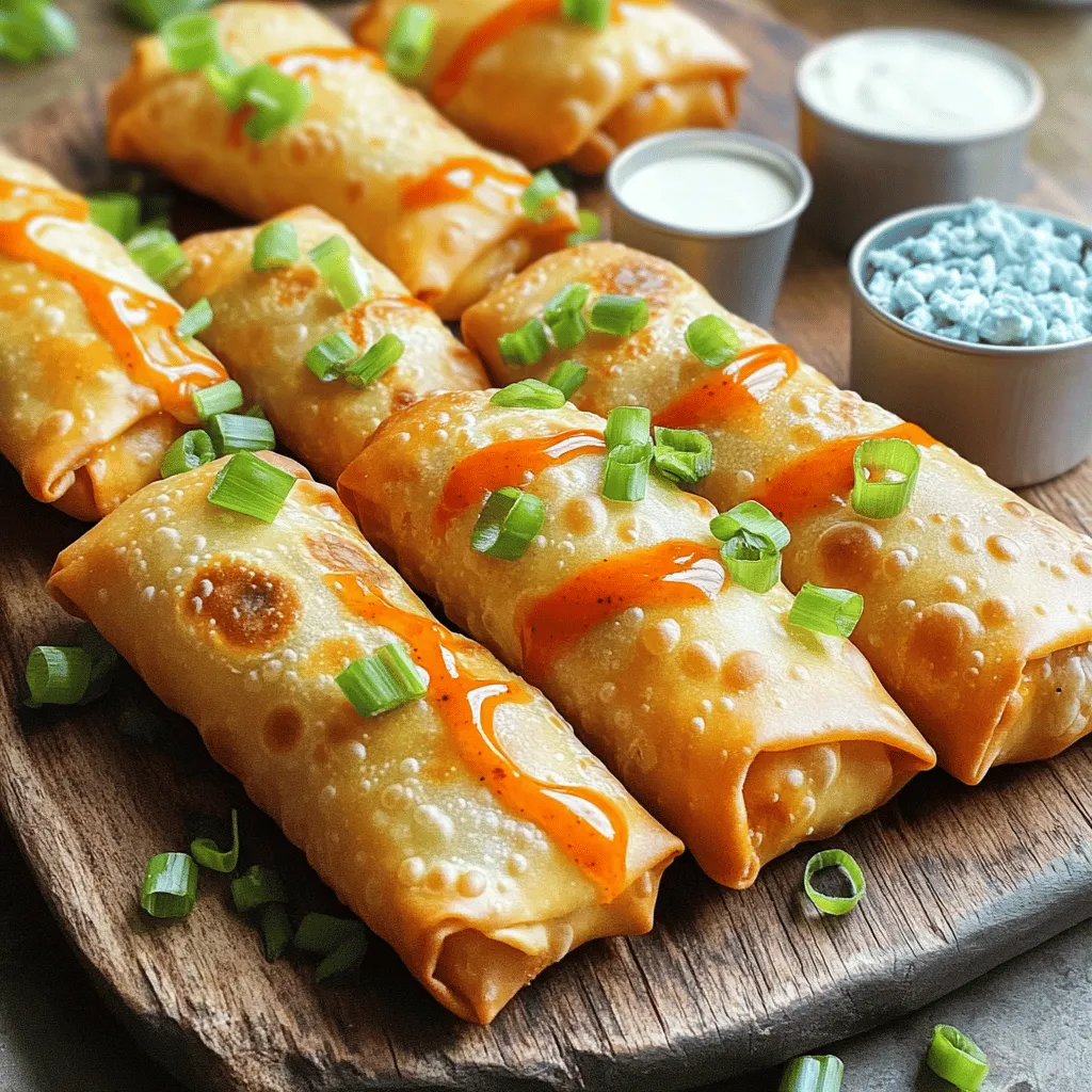 Buffalo chicken egg rolls are a tasty twist on a classic. They mix spicy chicken with creamy cheese in a crispy wrapper. Here is what you need to make them.
