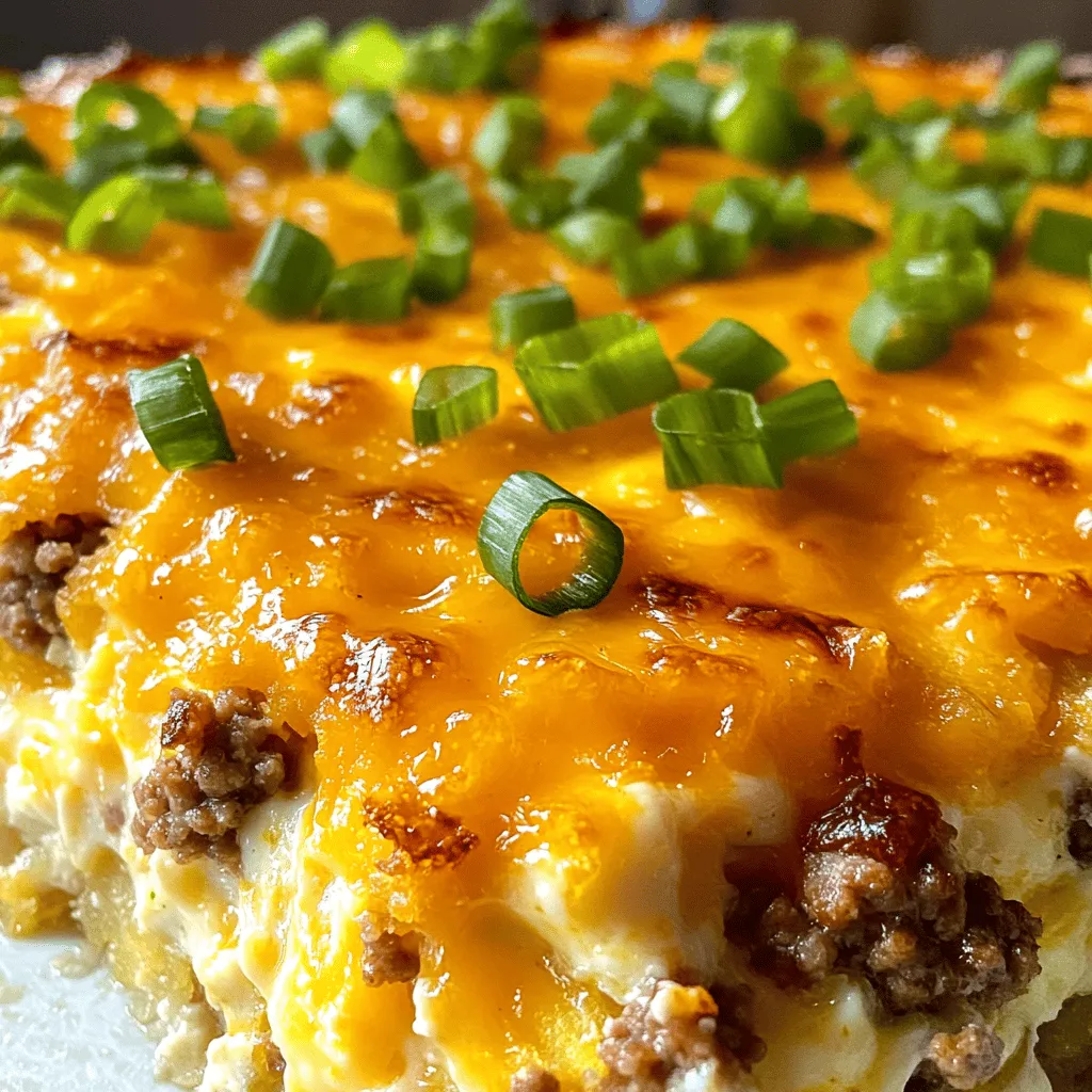 Sausage, Egg, and Cream Cheese Hashbrown Casserole Delight