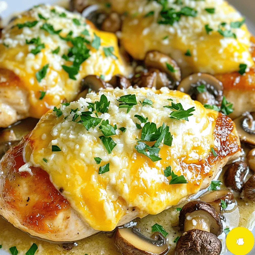 Cheesy Garlic Butter Mushroom Chicken Easy Delight