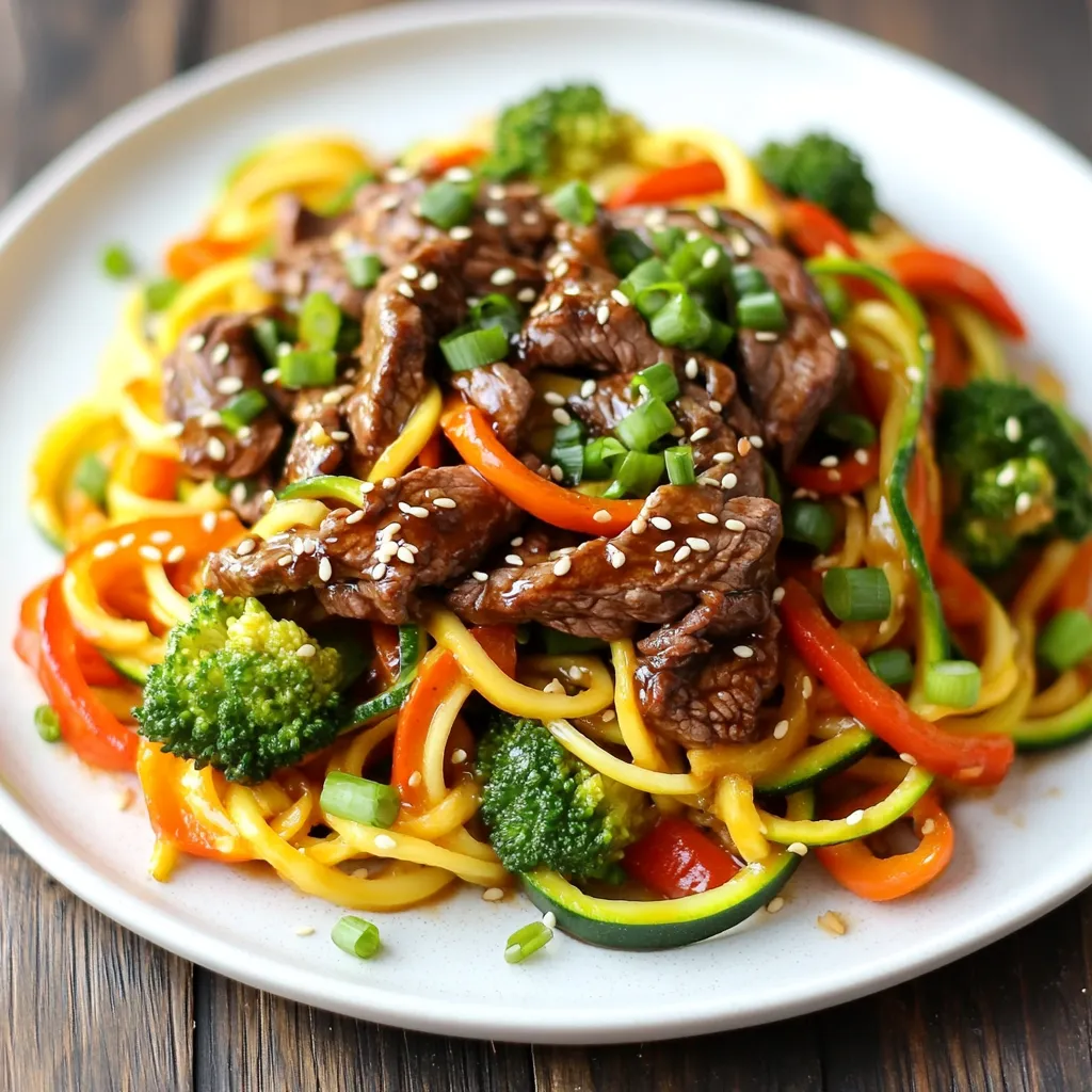Teriyaki Beef Zoodle Stir-Fry Flavorful and Simple Dish