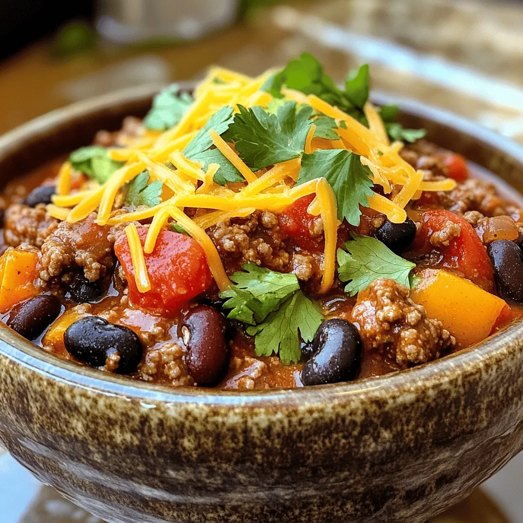 Grandma’s homemade chili stands out for its rich taste and hearty texture. The essential ingredients create a flavor that warms the heart. You need ground beef, kidney beans, black beans, and crushed tomatoes. These ingredients form the base of the chili and add depth.