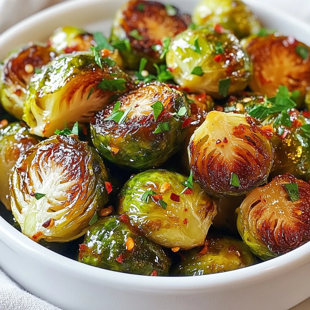 Honey Garlic Roasted Brussels Sprouts Tasty Side Dish