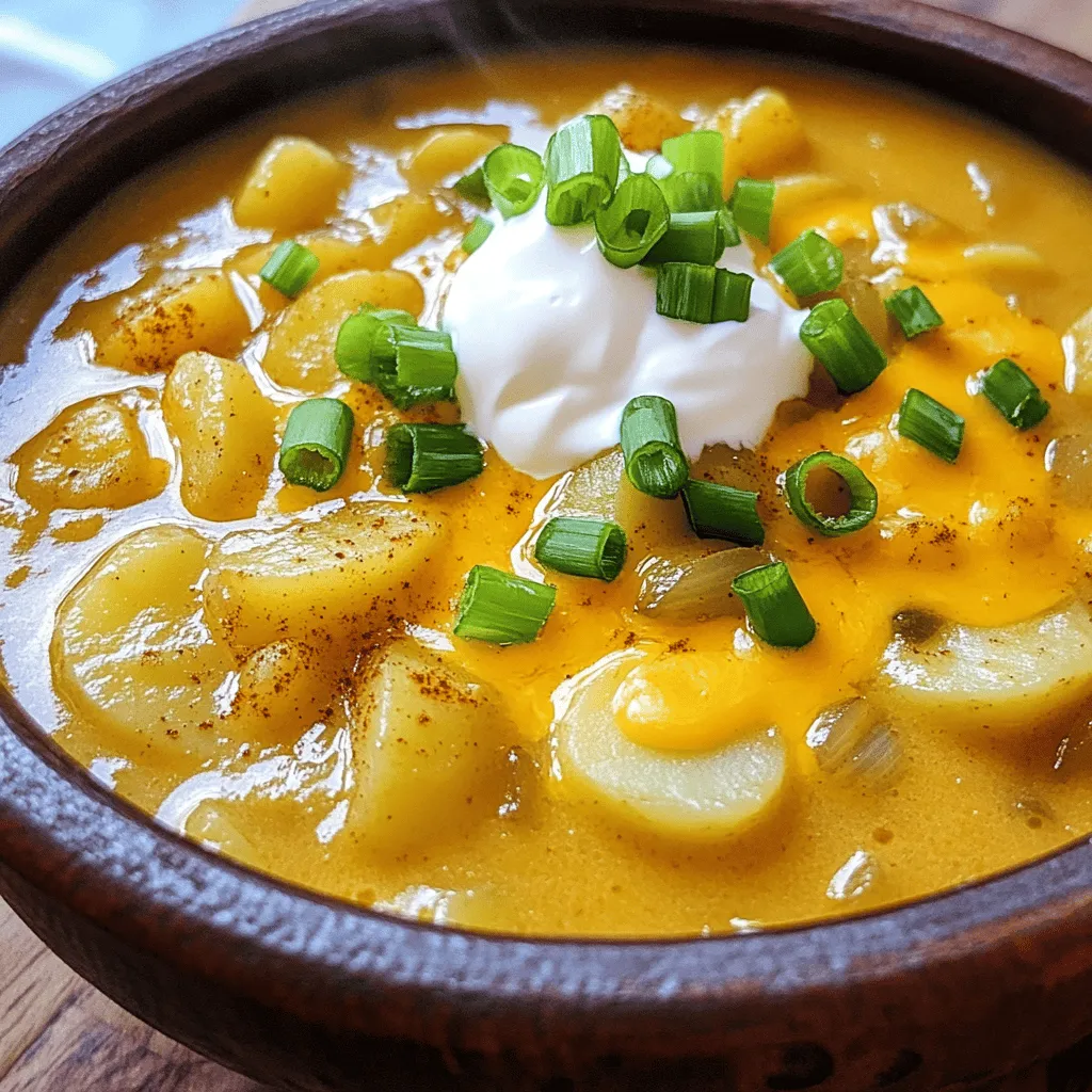Slow Cooker Cheesy Potato Soup Comforting and Hearty