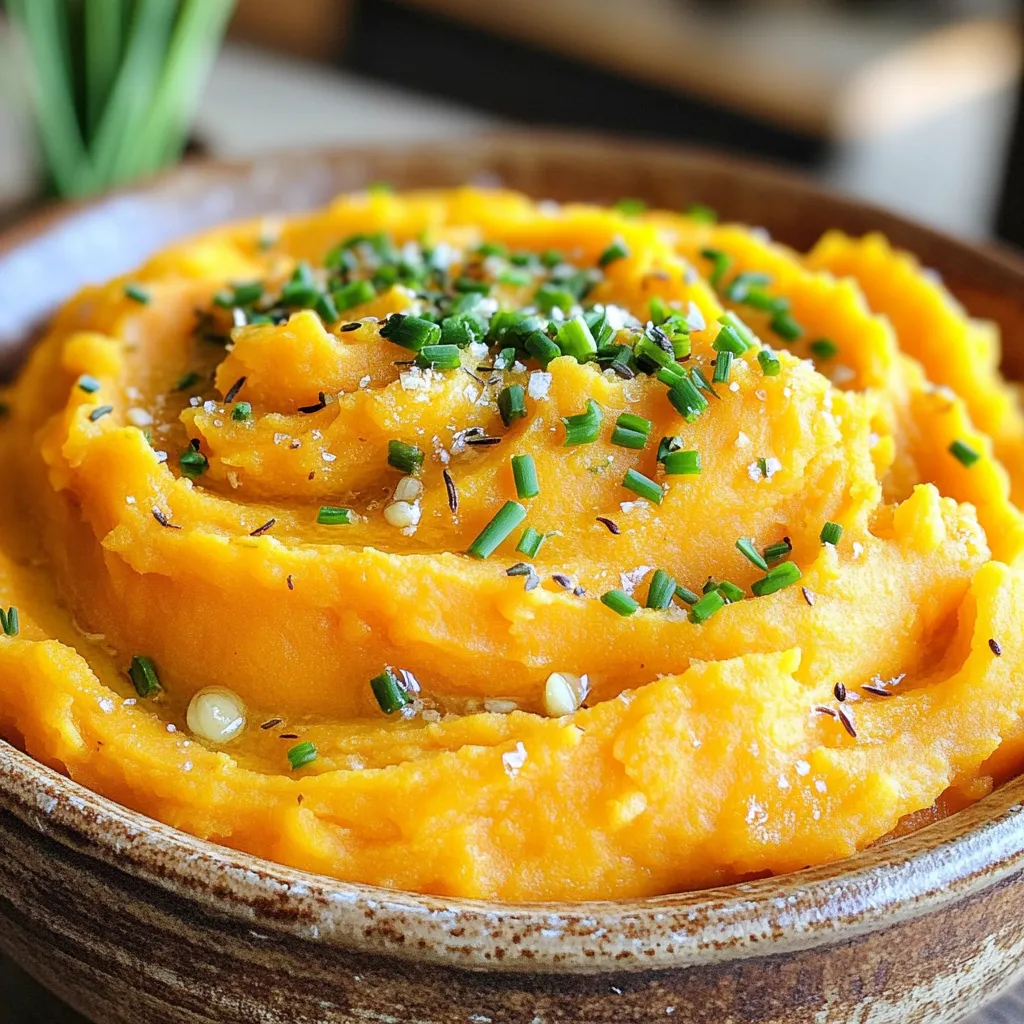Garlic Herb Mashed Sweet Potatoes Creamy Delight