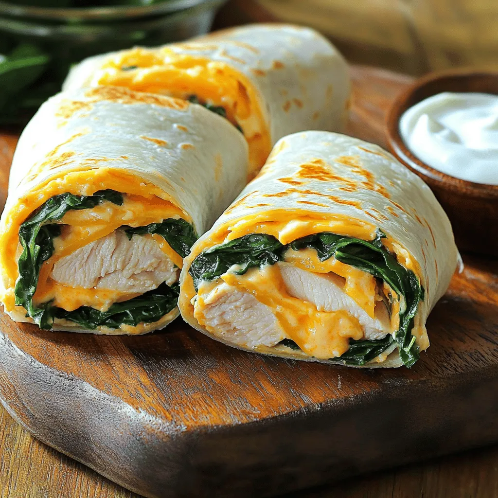 Cheesy Garlic Chicken Wraps Flavorful and Easy Meal