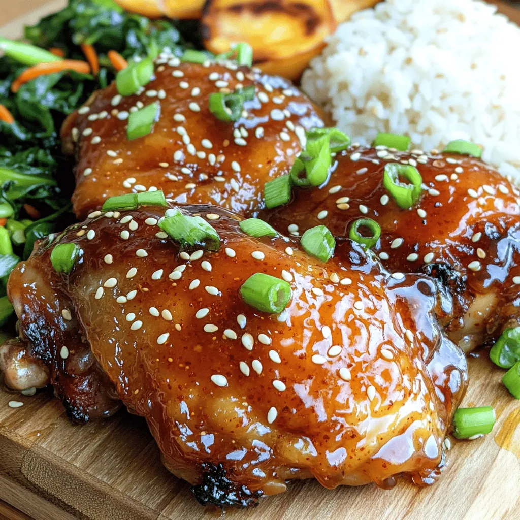 To make sticky honey gochujang chicken, you need simple, fresh ingredients. The main star is chicken thighs, which give the dish rich flavor and moisture. I prefer using 1.5 lbs of boneless and skinless chicken thighs for this recipe. They cook evenly and stay juicy.