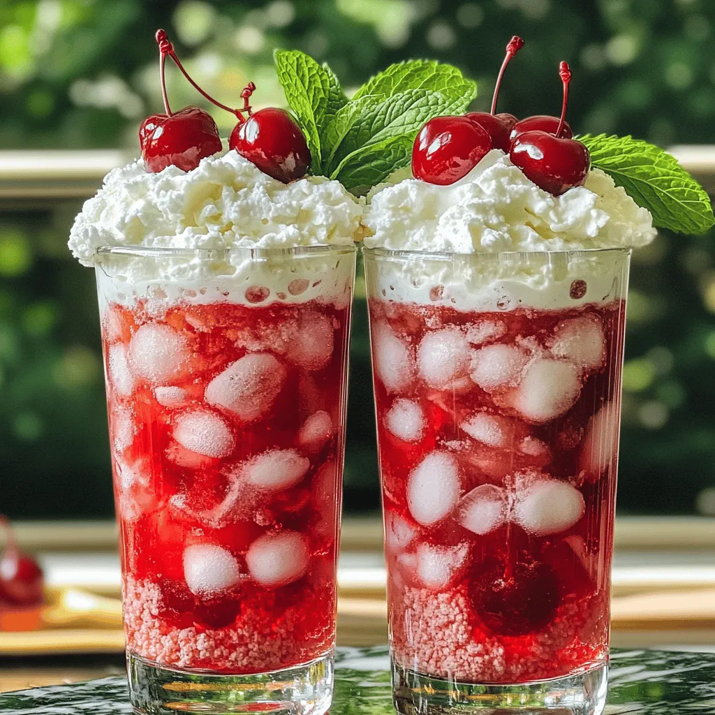Cherry Italian Cream Sodas Delightful and Refreshing Drink