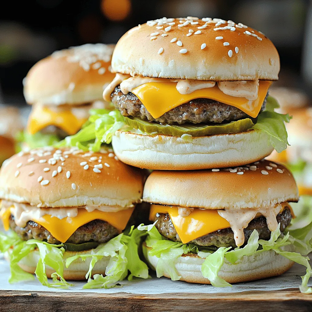 BEST RECIPE For Mini Big Mac Cheeseburgers Delight