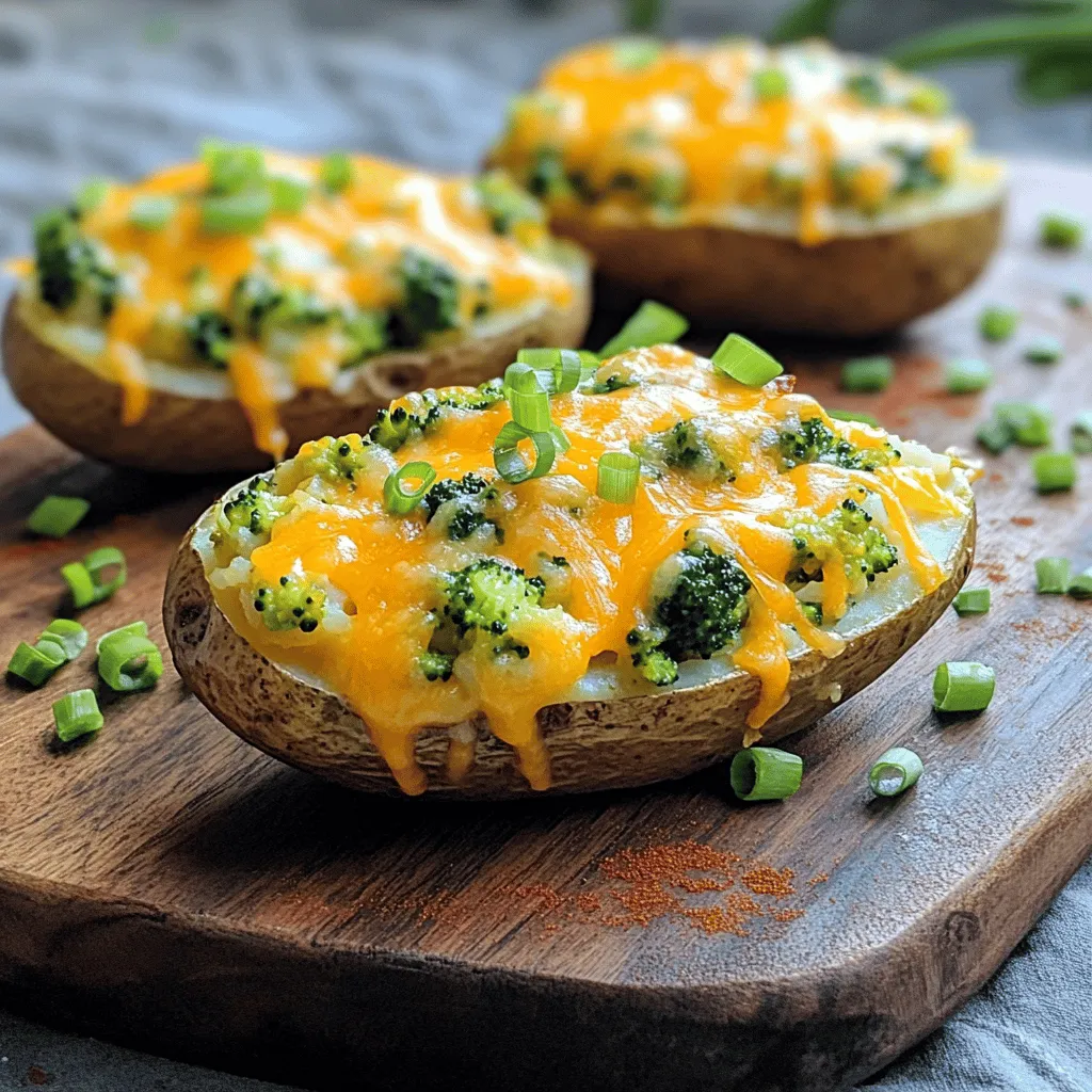 Broccoli and Cheddar Twice-Baked Potatoes Delight