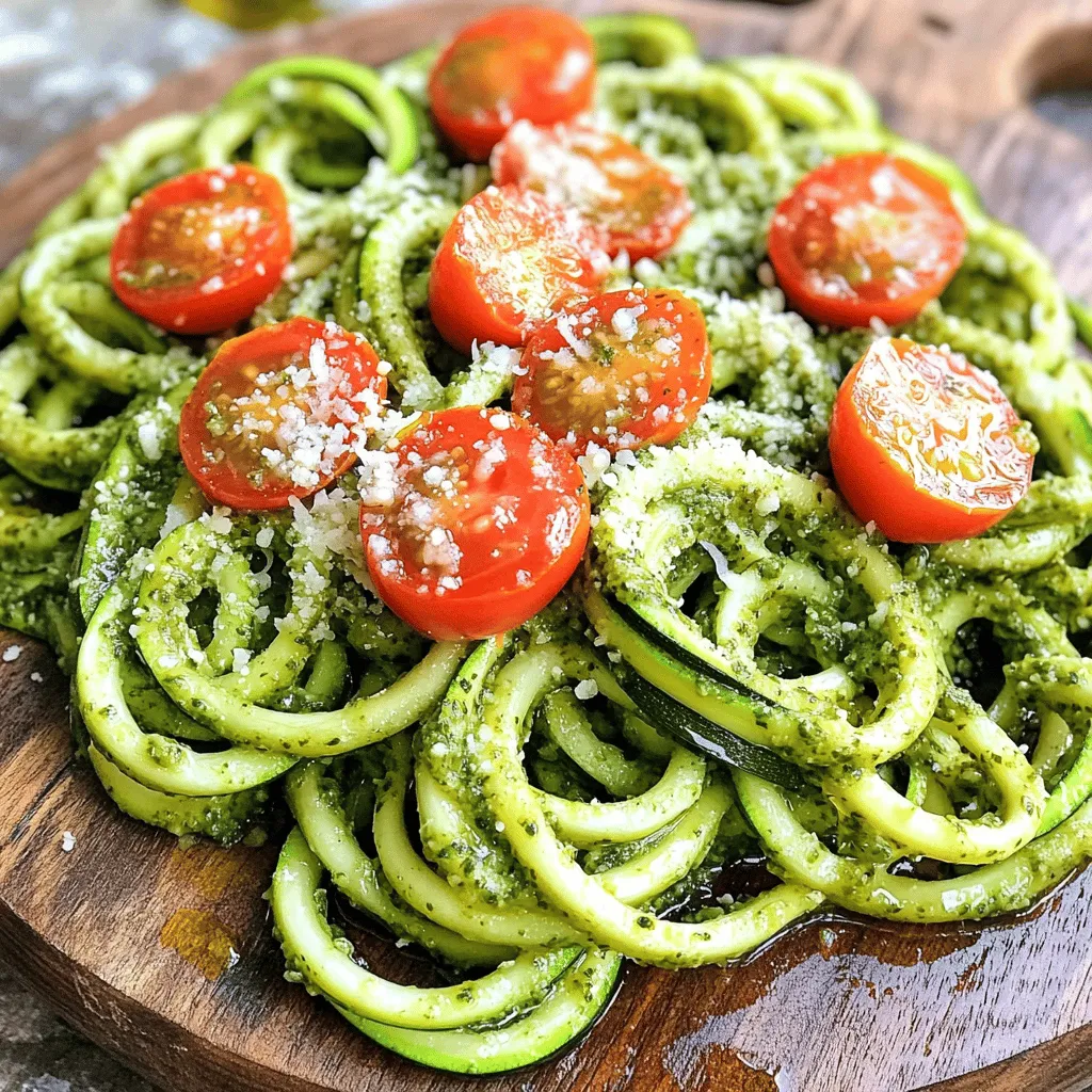 Pesto Parmesan Zucchini Noodles Light and Flavorful Meal