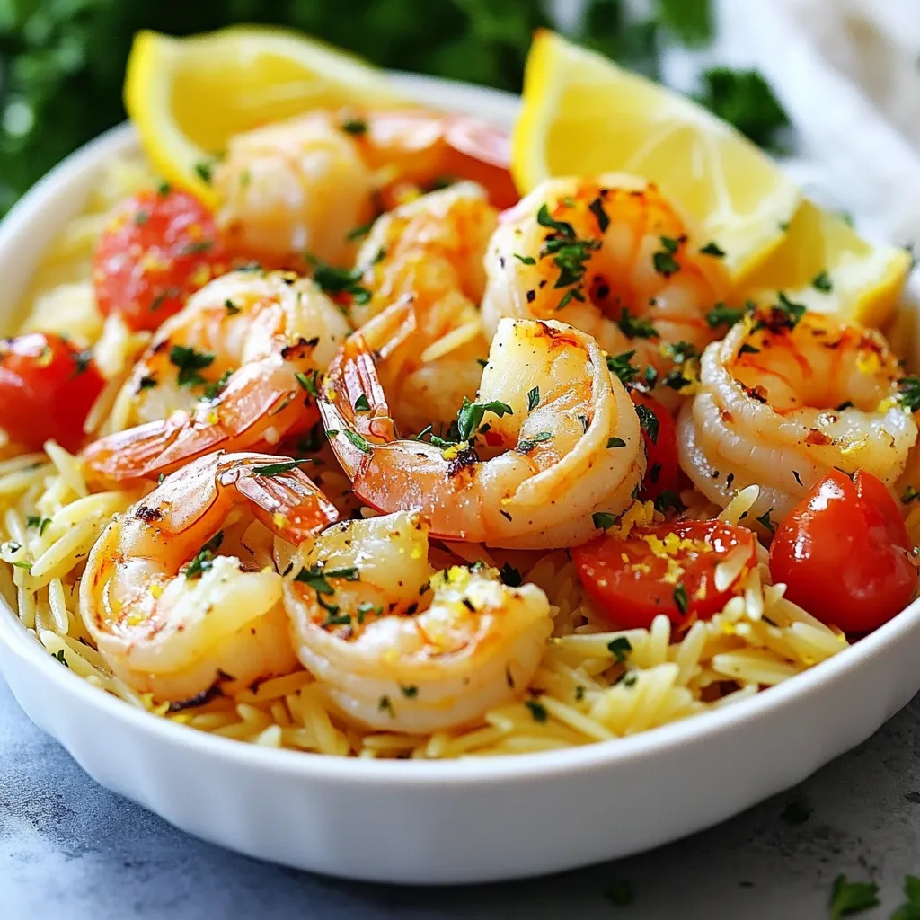 Lemon Garlic Shrimp Orzo Flavorful Dinner Delight