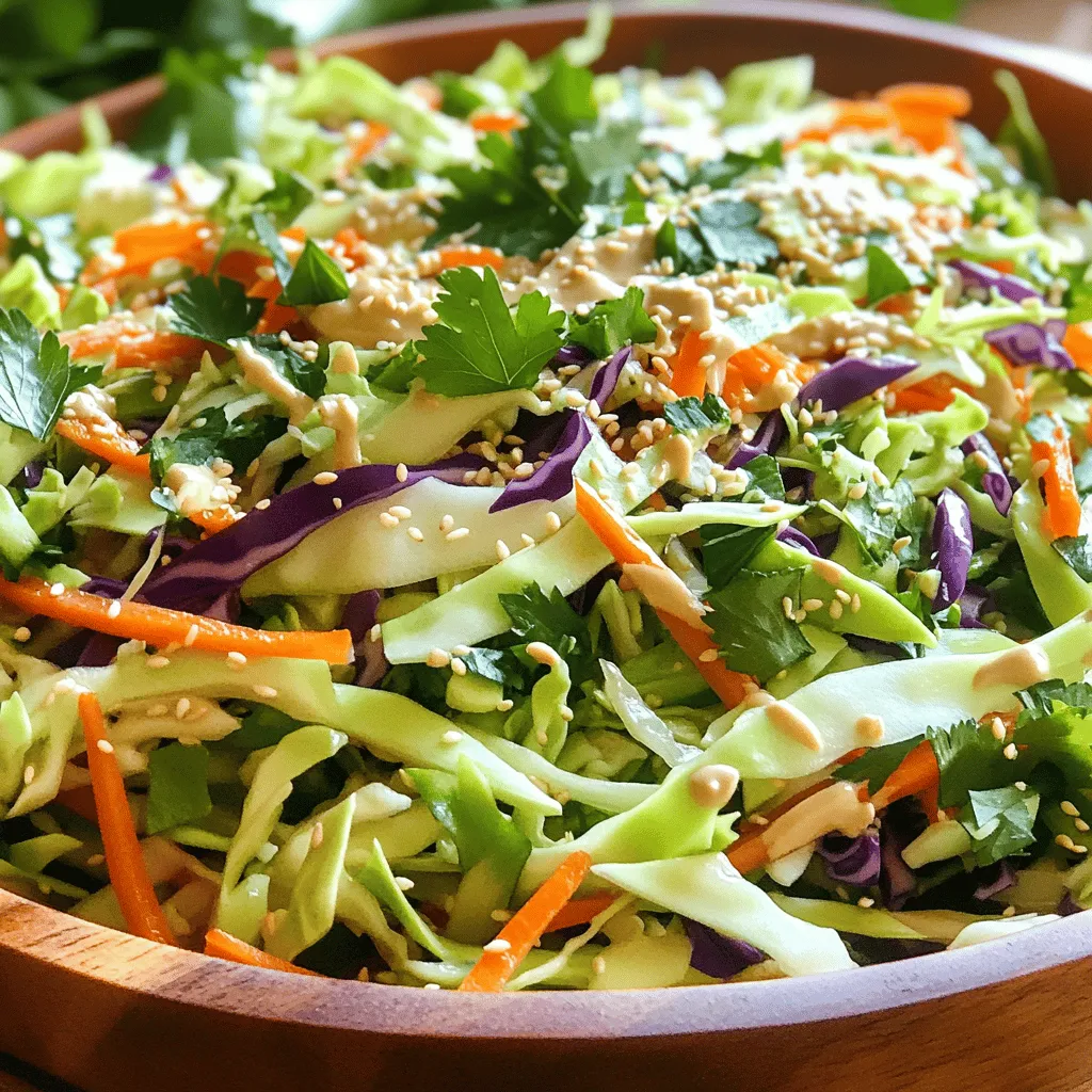 Tangy Lemon Tahini Slaw Fresh and Crunchy Delight