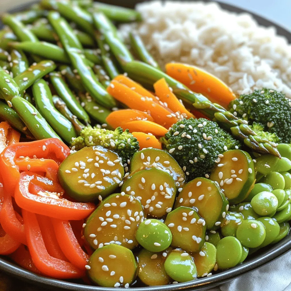 For a vibrant spring vegetable stir-fry, I love to use these fresh options: - 1 cup snap peas, trimmed - 1 cup asparagus, chopped into 2-inch pieces - 1 cup bell peppers (mixed colors), sliced - 1 cup baby carrots, halved - 1 cup broccoli florets - 1 cup shiitake mushrooms, sliced