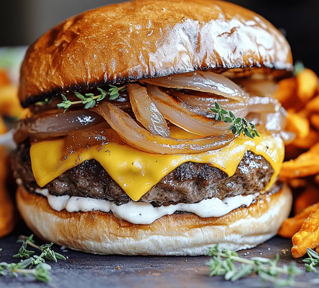 Burgers are a culinary staple that resonates with food lovers around the world, but they often stick to traditional flavor profiles. Enter the French onion burger – a gourmet twist that elevates the classic burger experience with the rich, savory notes of caramelized onions and melted cheese. This recipe not only appeals to your taste buds but also showcases the importance of flavor and texture in crafting the perfect burger. Imagine biting into a juicy beef patty topped with sweet, golden onions and creamy Gruyère cheese, all nestled in a soft bun. It’s a unique culinary experience that transforms the humble burger into something extraordinary.