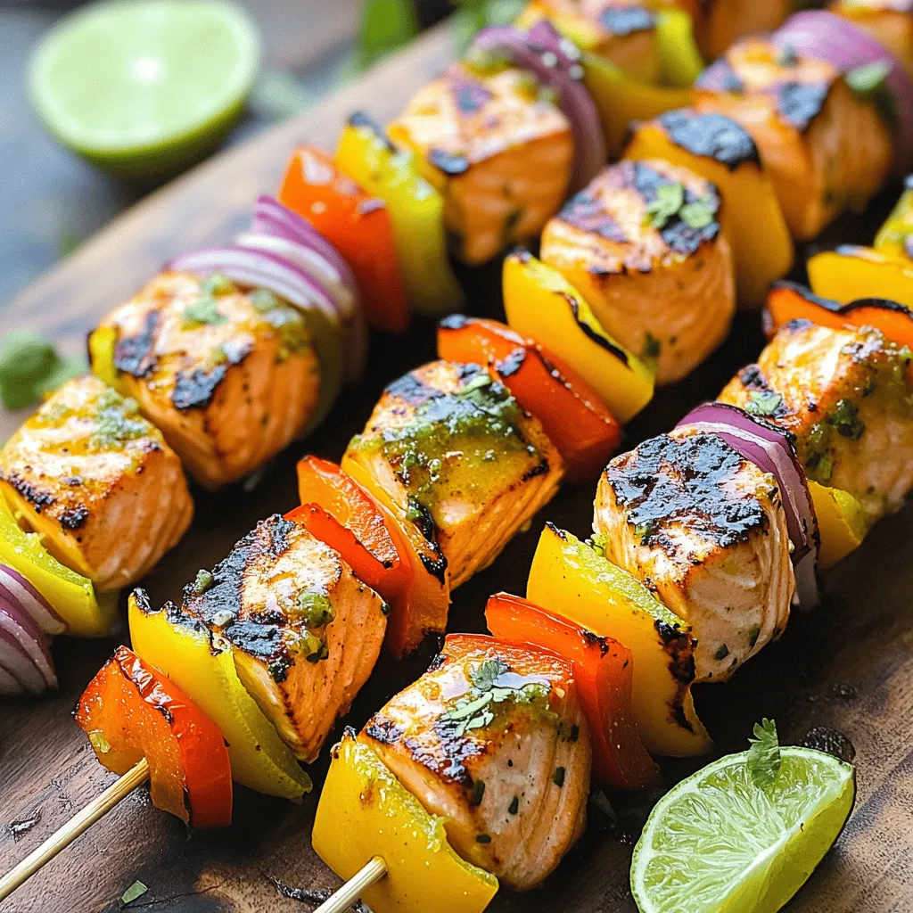 Ginger-Lime Grilled Salmon Skewers Flavorful Dish