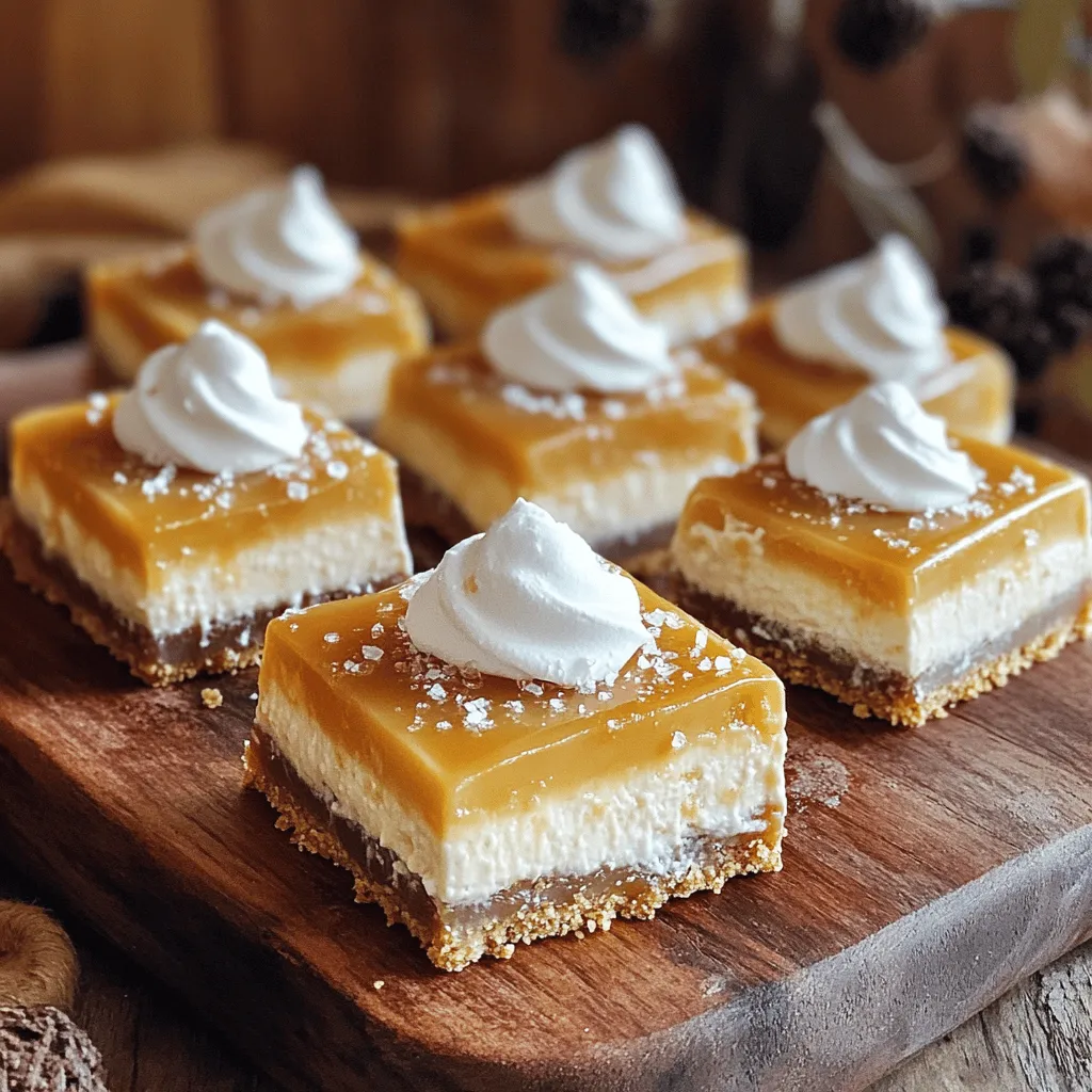 To make these amazing caramel cheesecake bars, you need a few simple ingredients. Each part of the recipe has its own set of items, making it easy to follow. Here’s what you need for each layer.
