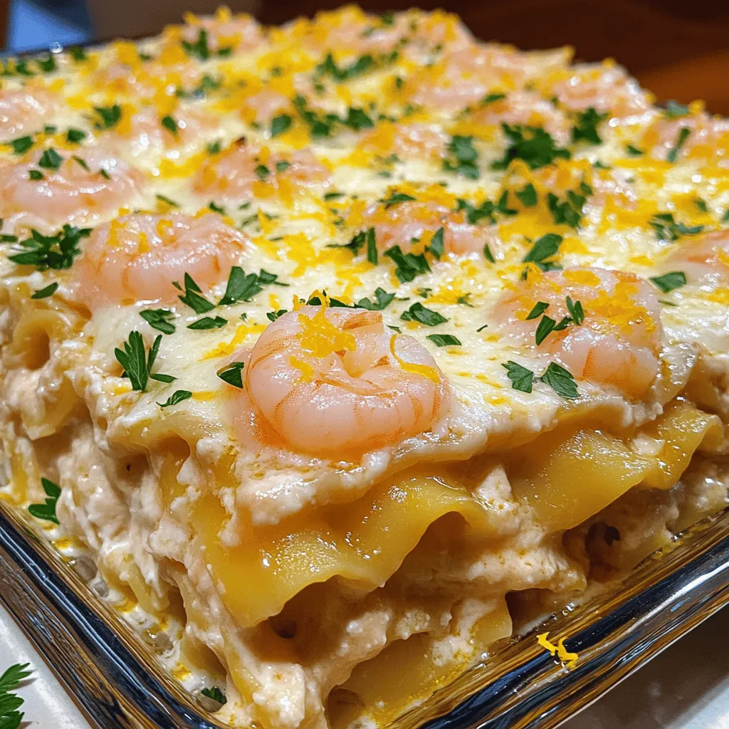 Garlic butter shrimp scampi lasagna combines rich flavors and textures. The main ingredients create a delightful dish that is hard to resist.