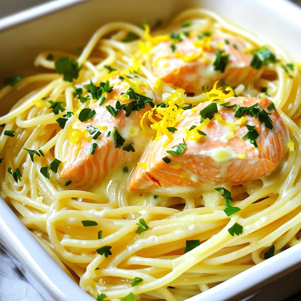 Garlic Butter Salmon Pasta 15 Minutes for Quick Delight