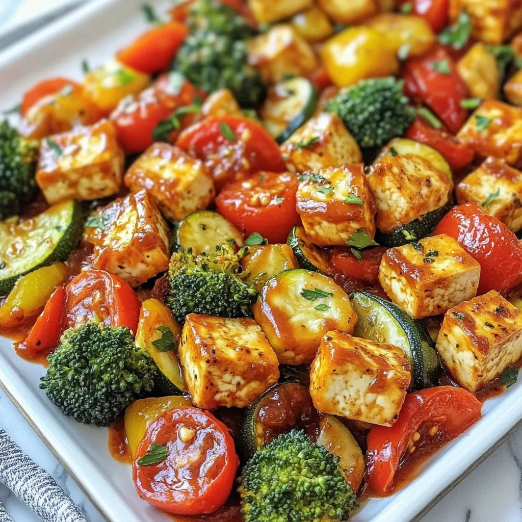 Sheet Pan BBQ Tofu &#038; Veggies Simple Flavor Boost