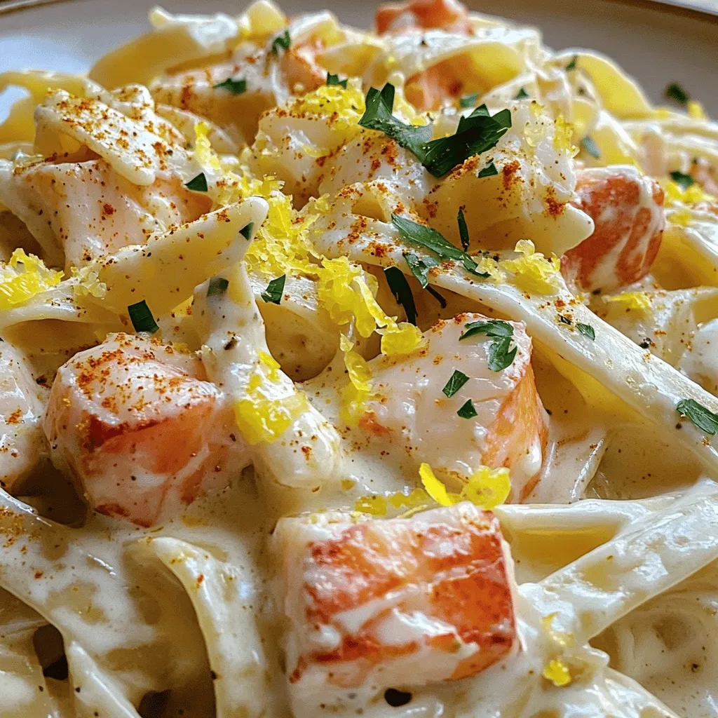 The Best Recipe For Cajun Lobster, Crab, and Salmon Alfredo Delight