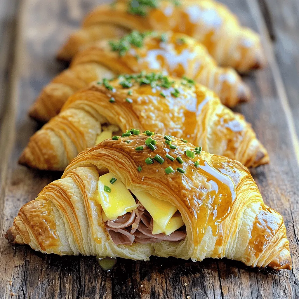 Baked Ham and Cheese Croissants Quick and Tasty Treat