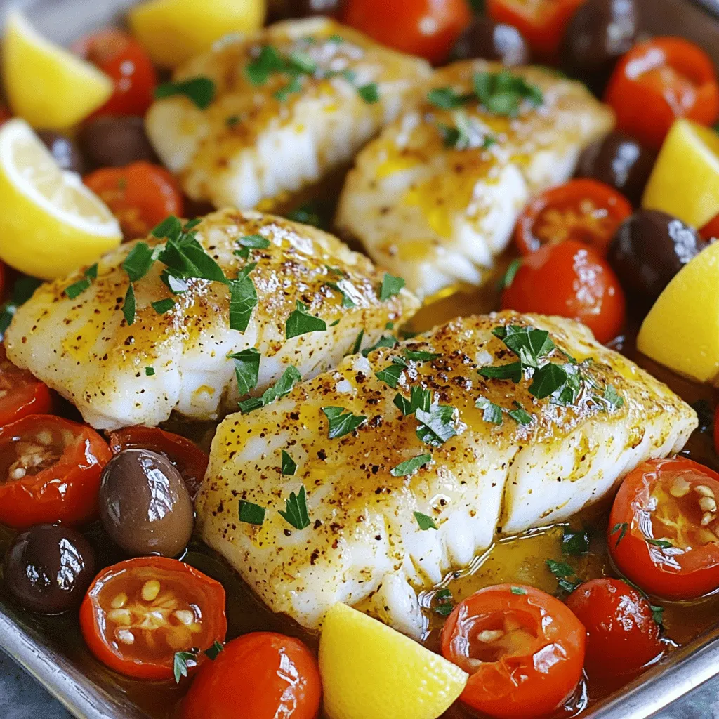 - 4 cod fillets (about 6 oz each) - 2 tablespoons olive oil - 2 cloves garlic, minced