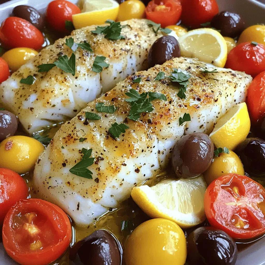 Mediterranean Style Baked Cod Flavorful Dinner Recipe