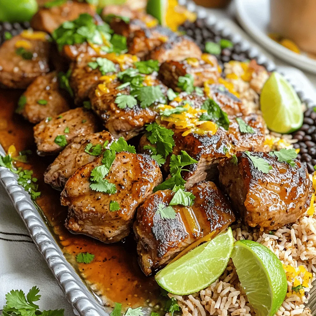 The Cuban Mojo Pork Recipe needs fresh and vibrant ingredients. The mojo sauce is the heart of the dish. It blends citrus and herbs to create a zesty marinade.