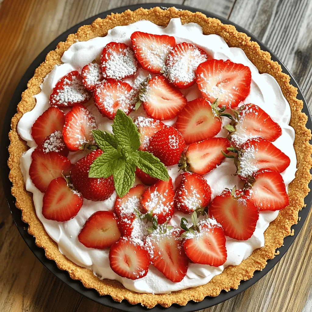 - 2 cups fresh strawberries, hulled and sliced - 1 cup heavy cream - 1/2 cup powdered sugar - 1 teaspoon vanilla extract