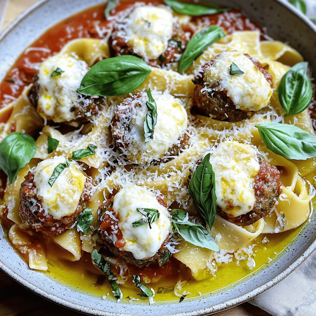 To make a great dish of pappardelle and stuffed meatballs, you need key ingredients. Each part of this meal brings flavor and joy.