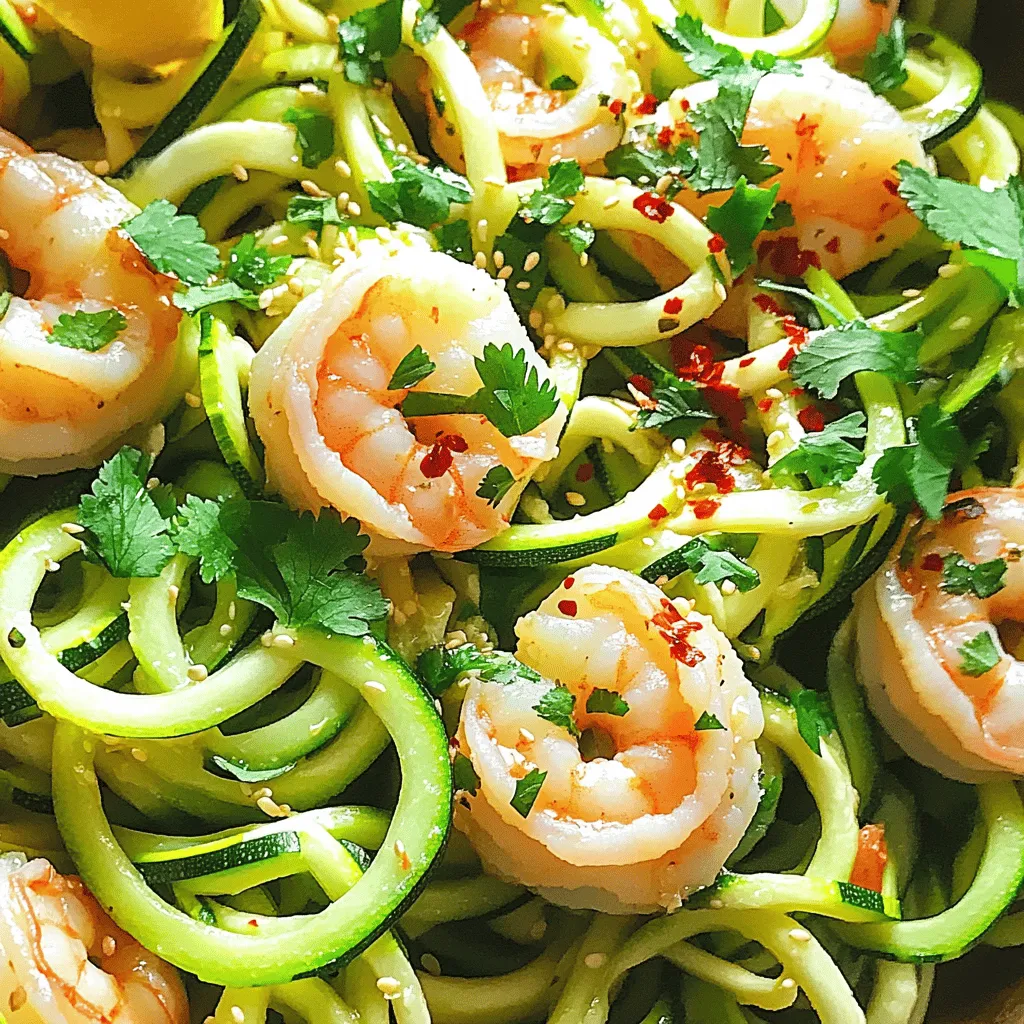 Chili Garlic Shrimp Zoodles Flavorful and Simple Dish