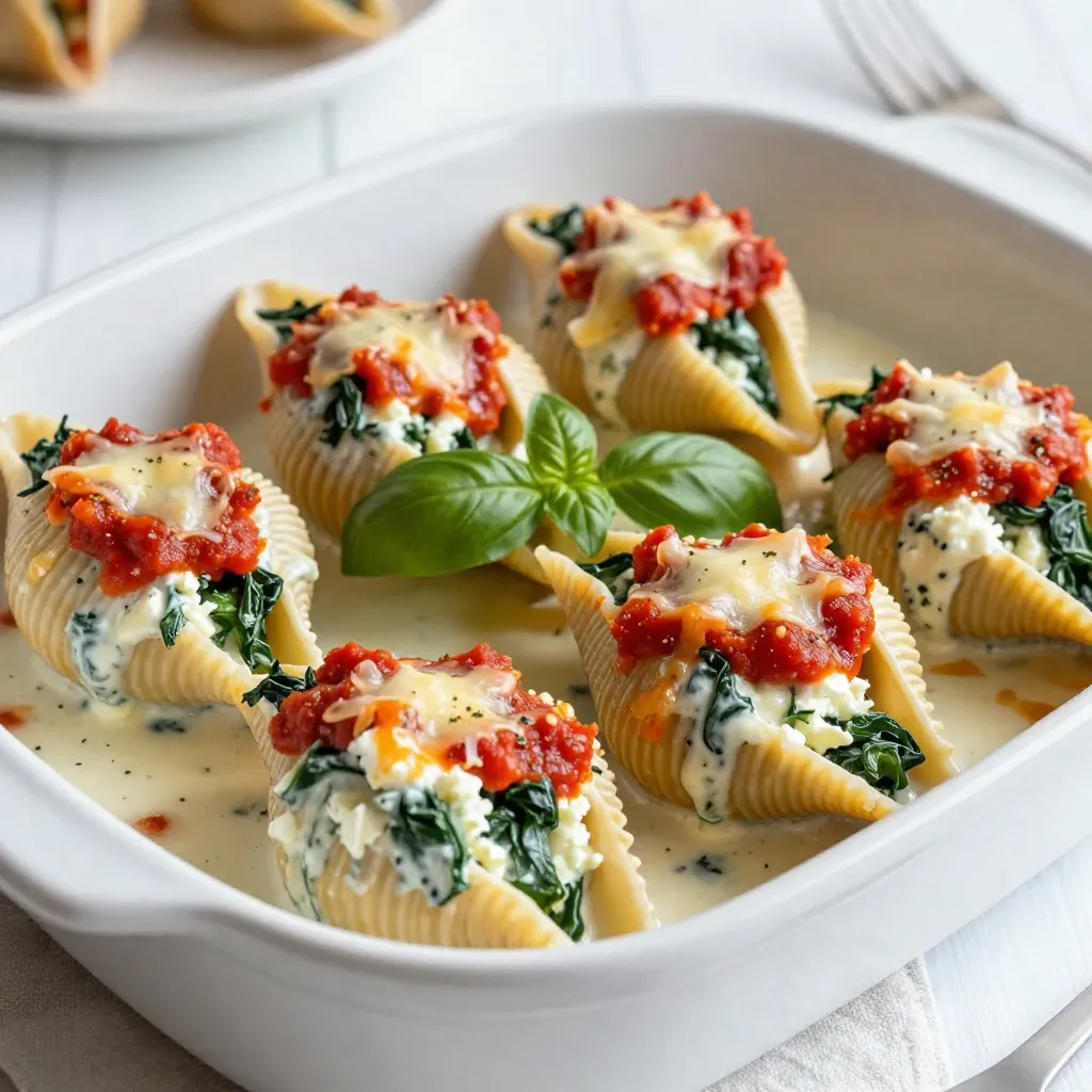 Creamy Spinach Stuffed Shells Delightful Dinner Recipe