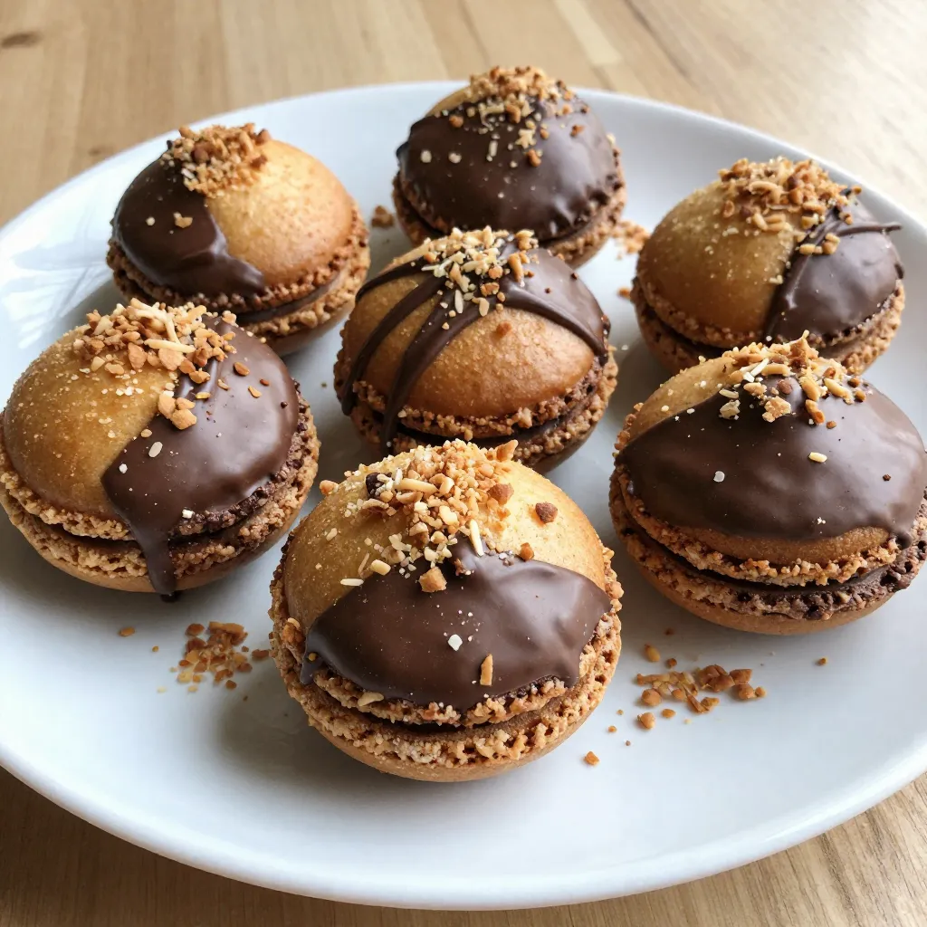 Chocolate Drizzled Coconut Macaroons Delightful Treat