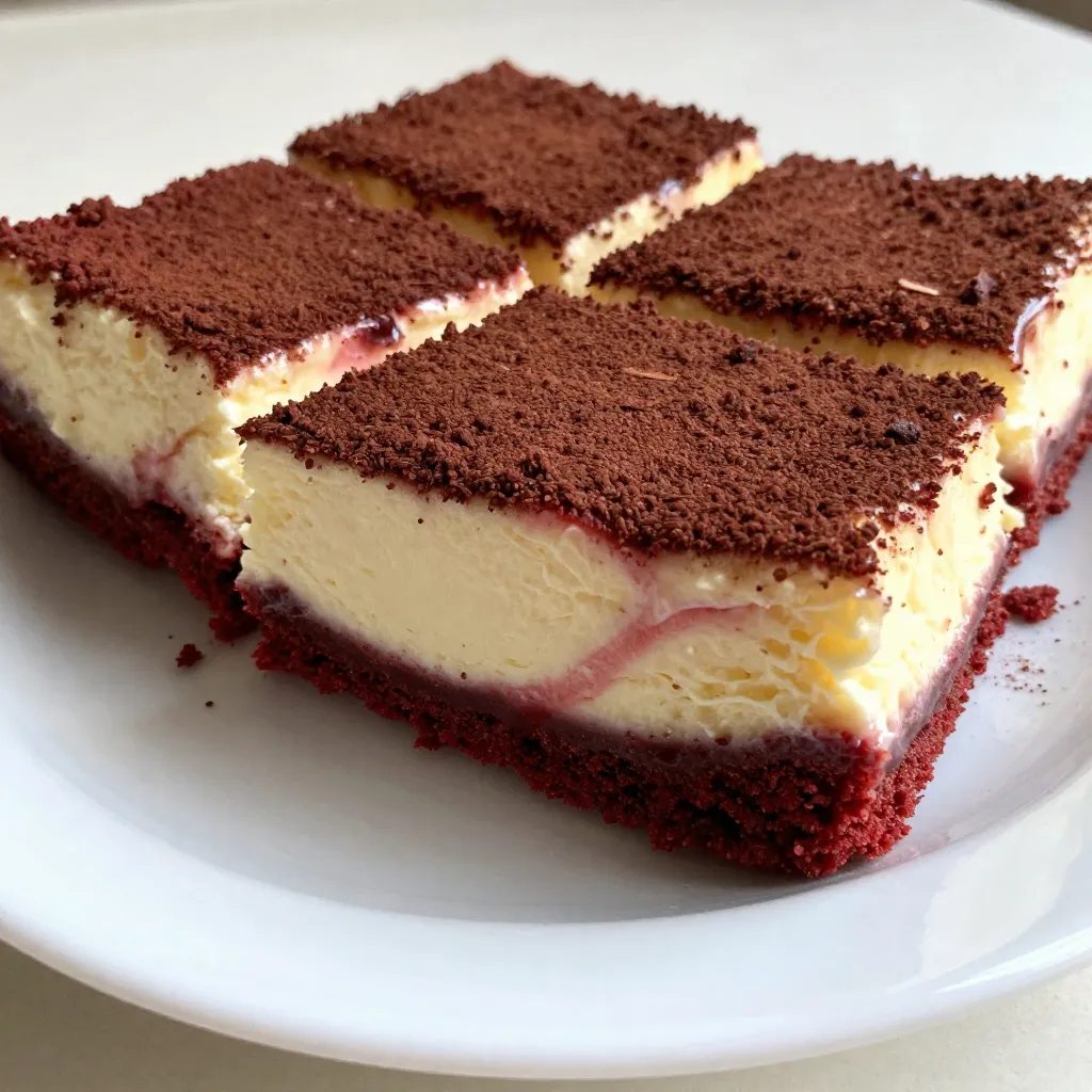 Red Velvet Cheesecake Bars Irresistible Dessert Treat